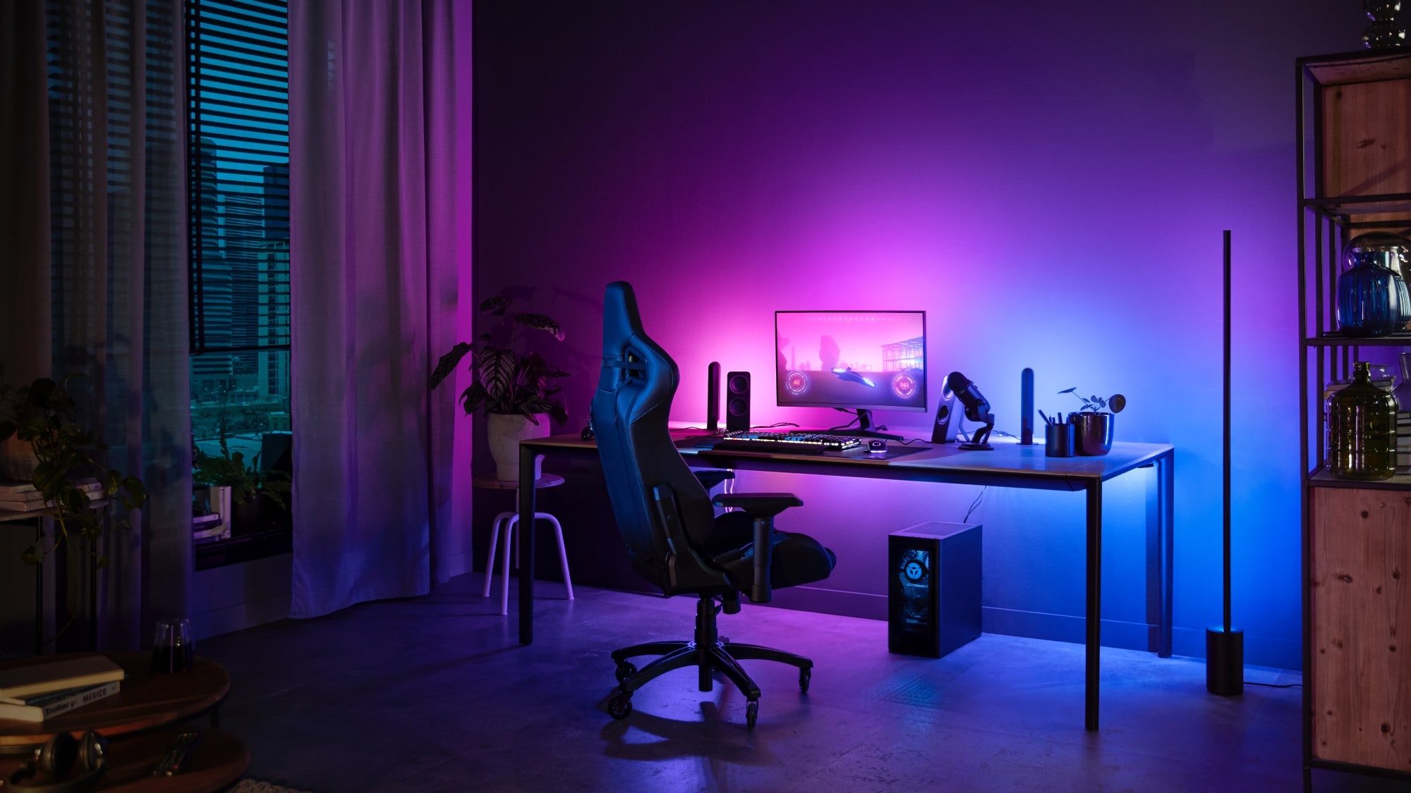 360 Smart LED Lampe Gaming,RGB Lampe de Jeu LED Ambiance Lamp avec