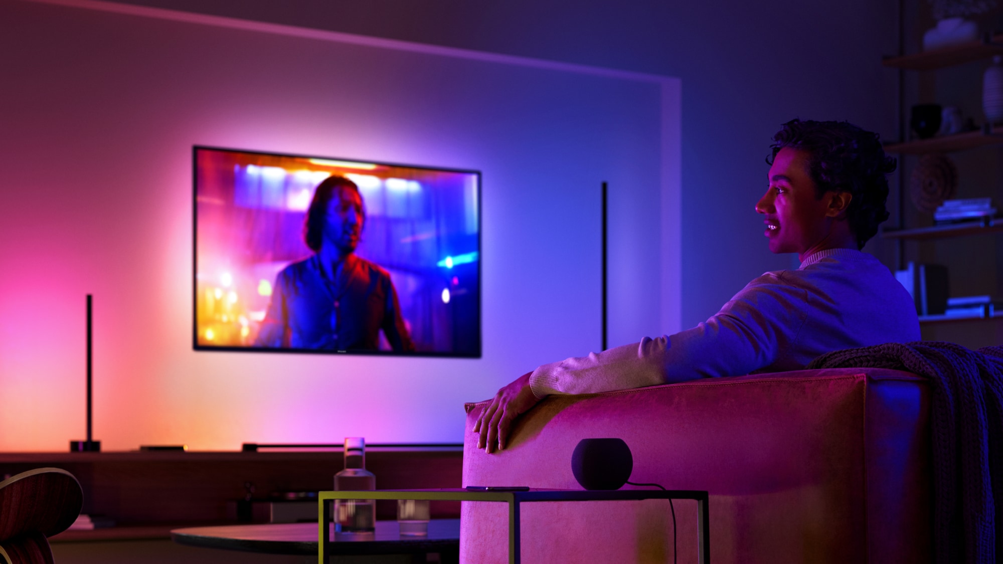 Philips Hue adds Alexa, Siri and Google voice controls for TV-synced  lighting effects - CNET