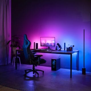 Philips Hue Compact Smart Light Tube, Black - White and Color  Ambiance LED Color-Changing Light - 1 Pack - Sync with TV, Music, and  Gaming - Requires Bridge and Sync Box 